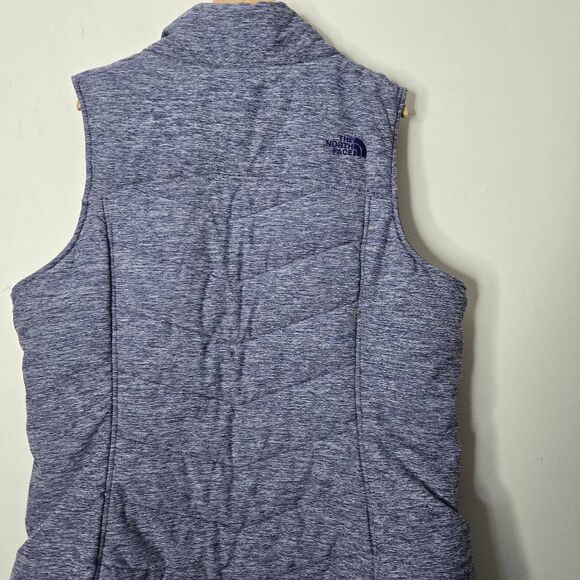 The North Face Vest Women's Size XL Heathered Purple Puffer - Picture 5 of 7